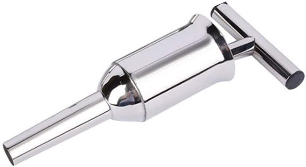 Worst Maker - Vlees Stuffer - Zelf Worst Maken - Roestvrij Staal - 28 cm - Zilver