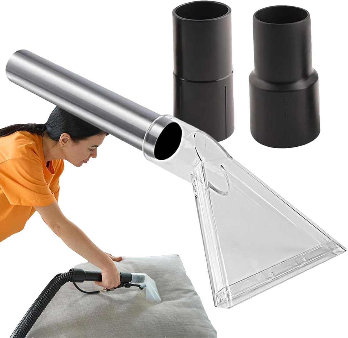 Stofzuiger Mondstuk - Extractor Accessoire - Vloeren Reinigen - Realtime Zichtbaarheid - 21.5 x 20 x 5 cm - Transparant