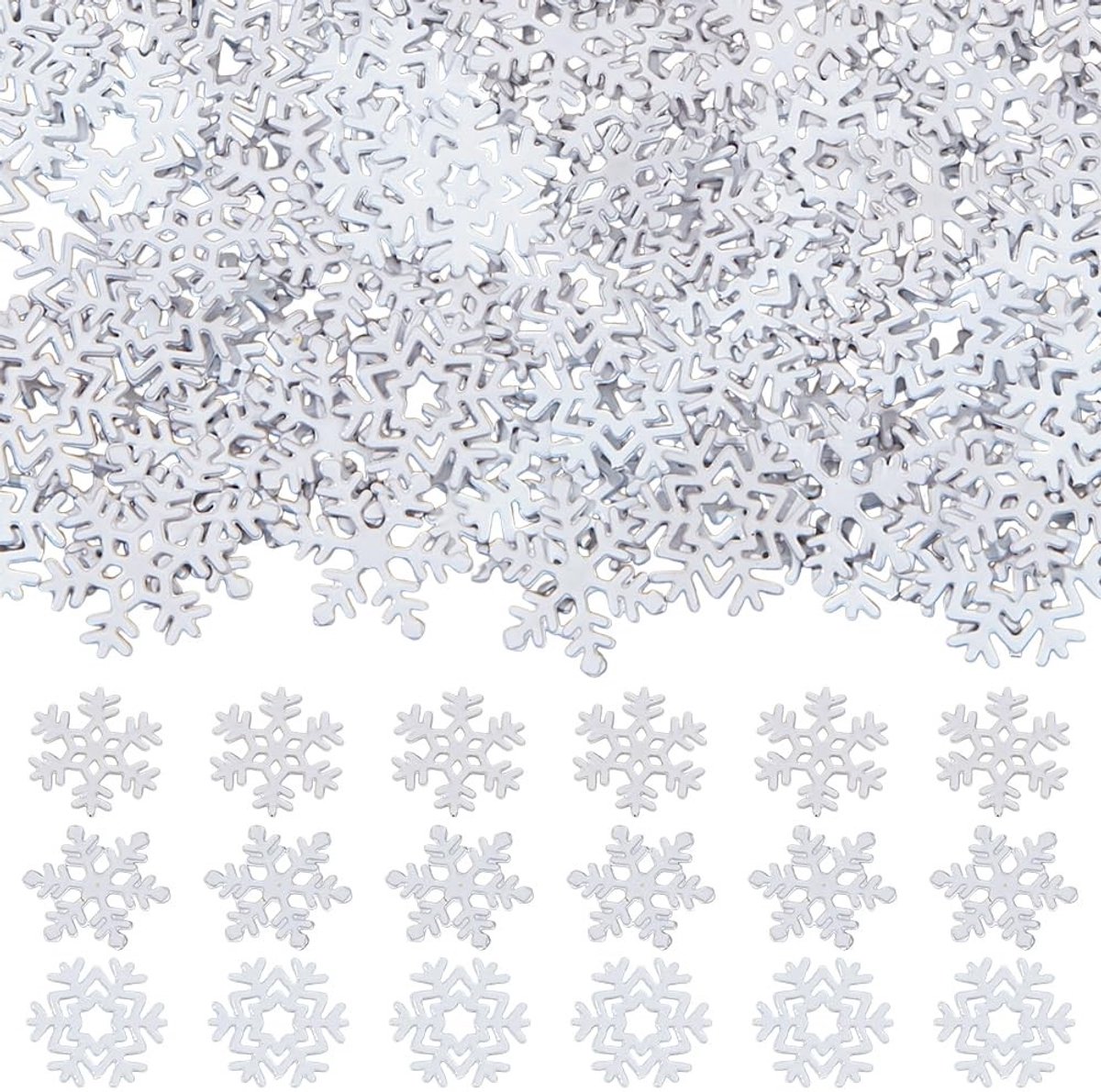 Dailygoods- Sneeuwvlokken 450 Stuks - Mini Decoratie - Messing Metaal