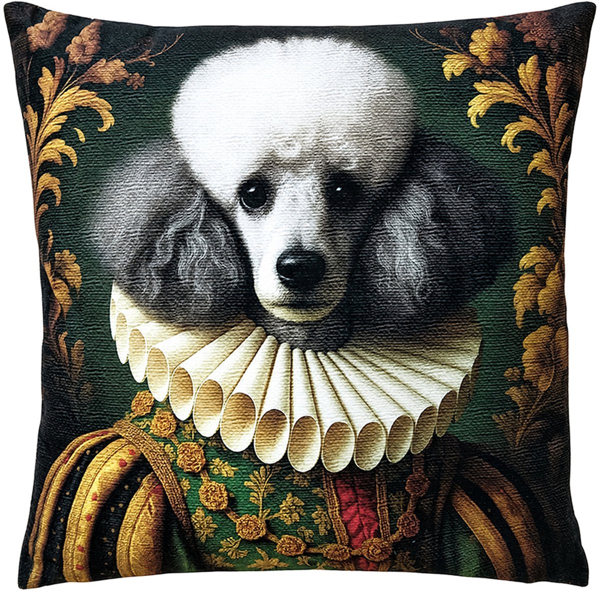 Clayre & Eef Sierkussen 45x45 cm Groen Polyester Hond