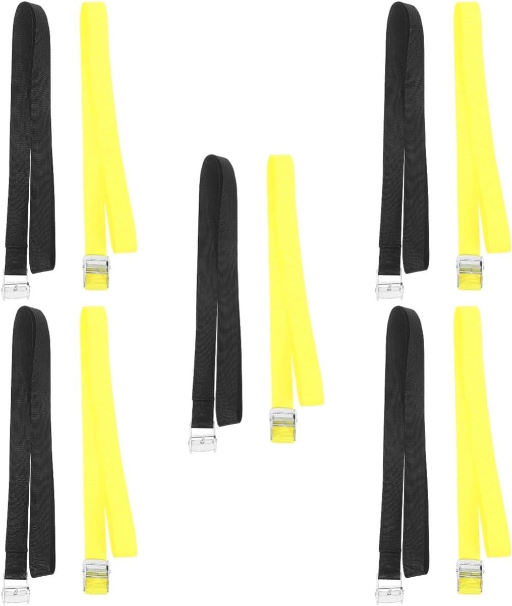 Spanbanden Set - Vastzetbanden Ratel - Vracht Zekeren - Verstelbaar Duurzaam - 10 Stuks - Diverse Kleuren