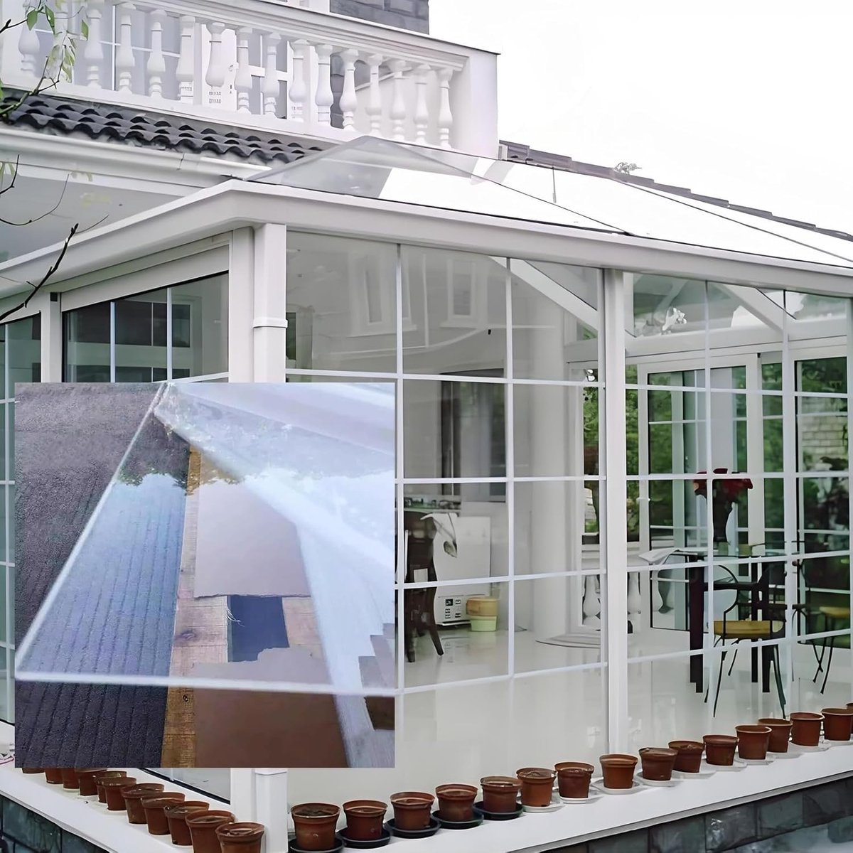 Polycarbonaat Platen - Dakpanelen Kunststof - Schuur Afdekken - Slagvast UV-bestendig - 0.8 x 3 m - Transparant