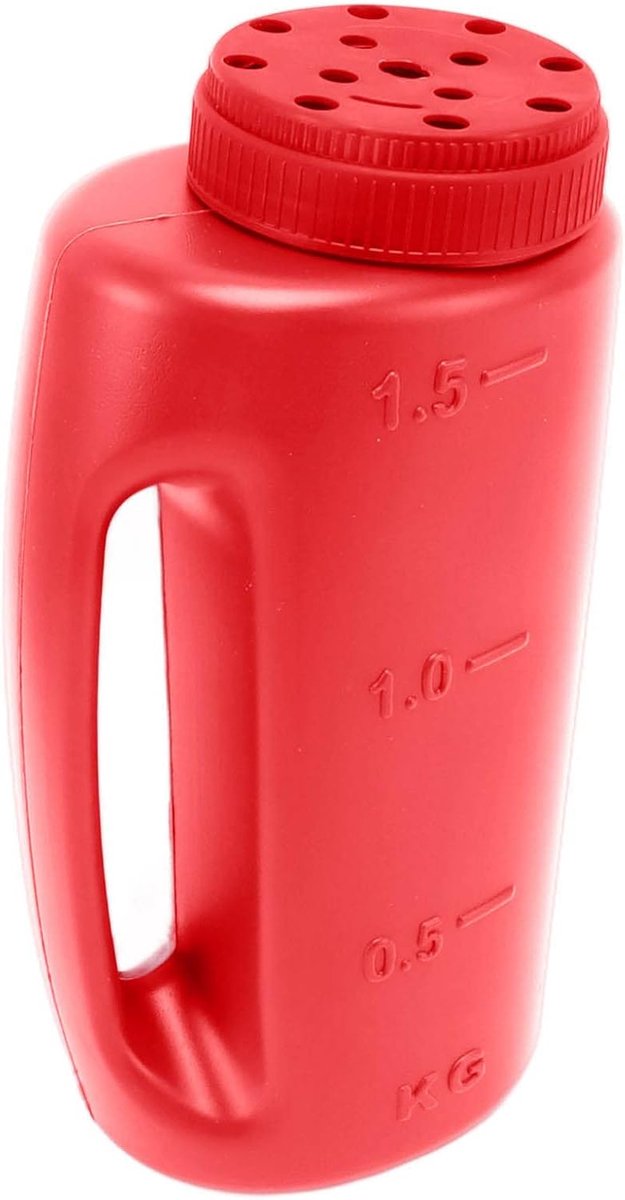 Draagbare Strooier - Handstrooier Zaad - Tuinonderhoud Gemak - Dik Kunststof Materiaal - 19 x 12.5 cm - Rood