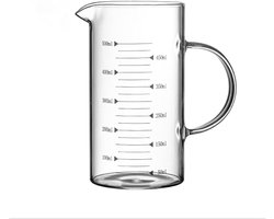 Melkopschuimkan - Opschuimkannetje Barista - Koffie Maken - Hittebestendig Glas - 1000 ml - Transparant