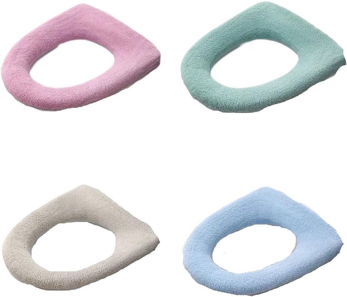 Toiletbrilhoezen - Zachte Mat - Warmte Comfort - Flexibele Pasvorm - 4 Stuks - A