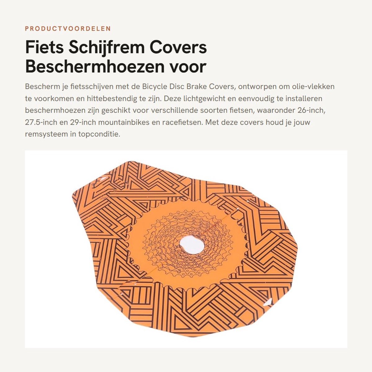 Dailygoods- Schijfremhoes - 2 Stuks - Olievlekpreventie - Warmtebestendig - Geschikt voor Mountainbike/Racefiets - Lichtgewicht PP Materiaal - Remhoes