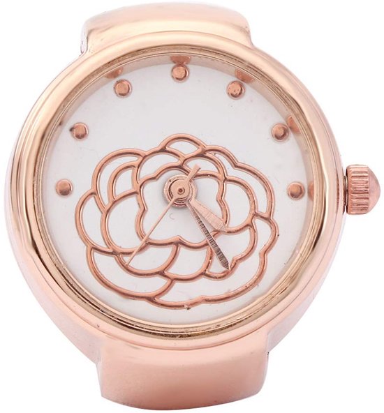 Dailygoods- Fidget Ring - Duurzaam Legeringsmateriaal - Stressverlichtende Ring - Stijlvol voor Elke Gelegenheid - Nauwkeurige Tijdwaarneming - Casual Stijl Vinger Ring Horloge - Ringhorloge — afbeelding 4