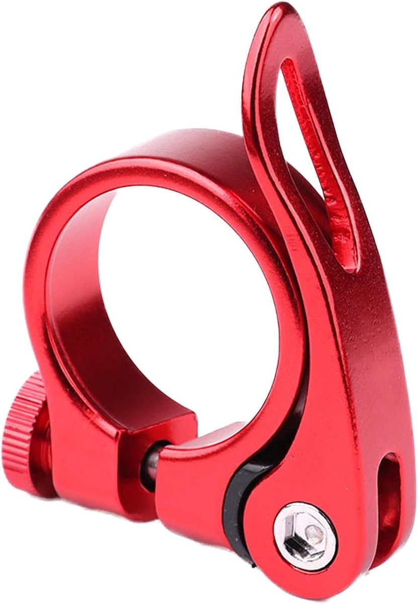Fietszadelklem - Zadelpenklem - Comfortabel Fietsen - Aluminium Legering - 30.2-31.9mm - Rood