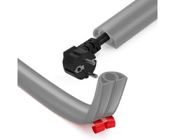 Dailygoods - IVEOPPE Flexibele zelfklevende kabelgoot - 3 m x 20 mm x 10,2 mm - Flexibele kabelgoot - Voor thuis, kantoor, school, magazijn (1 kabel/3 m, grijs)