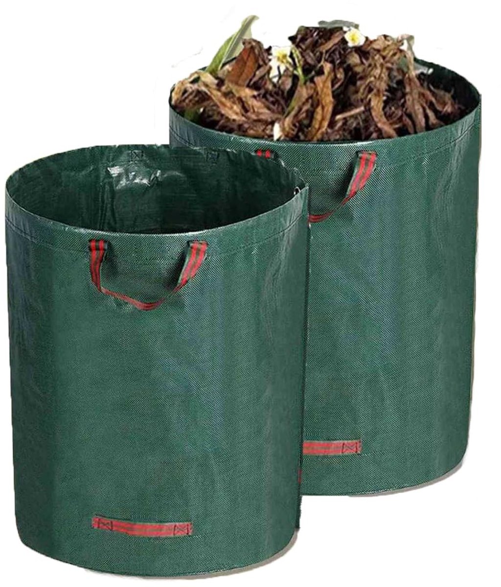 Dailygoods - Tuinafvalzakken - Herbruikbare tuinzakken - Waterbestendig met handgrepen - 100 liter - Ideaal voor tuinafval - Geschikt voor tuinwerkzaa...