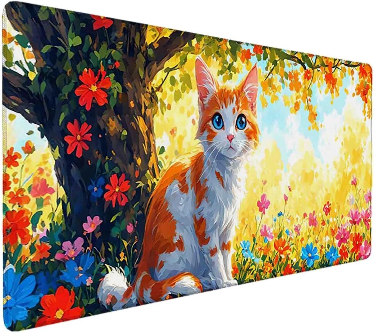 XXL Muismat - Bureauonderlegger - Gaming en Kantoor - Ultraglad Oppervlak - 120x60 cm - Bloemenprint