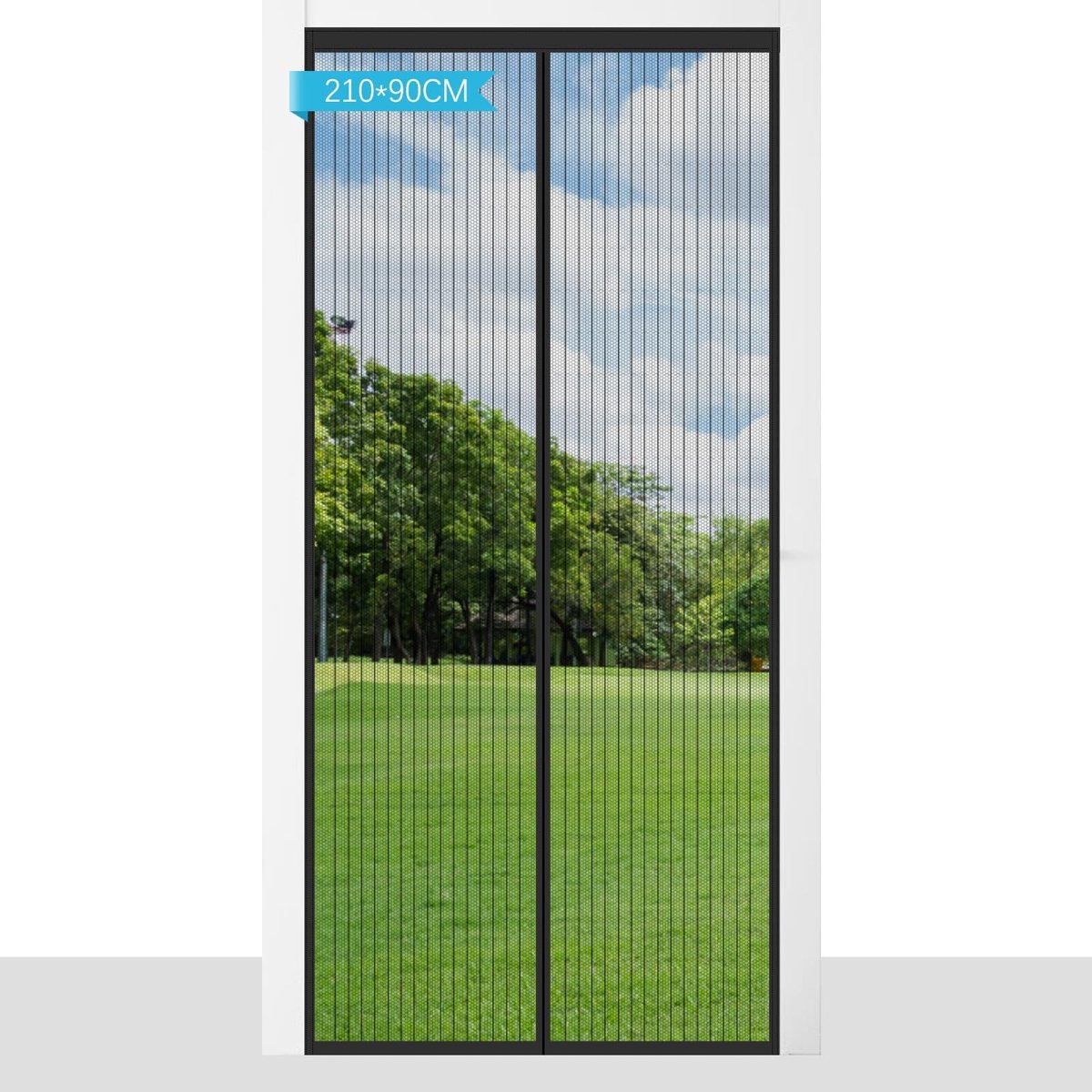 Dailygoods- Vliegengaas Insectenbescherming - Deur met Magneten - Terrasgordijn - Insectengaas - Hands-free Opening - Volledig Frame