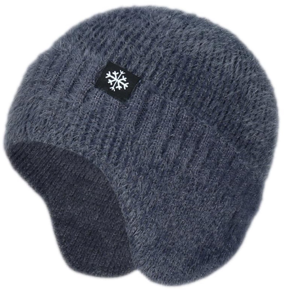 Dailygoods- Wintermuts met Oorbescherming - Gebreide Muts - Uniseks Beanie - Zachte Oormuts - Polyester - Hoedbreedte 22 cm