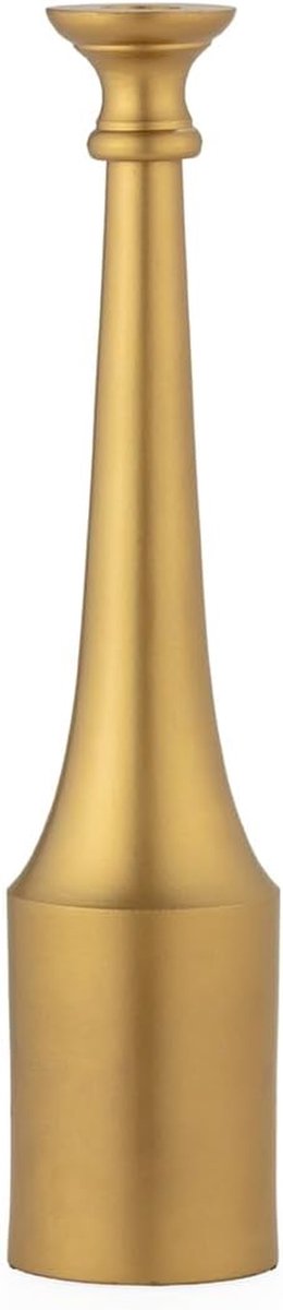 Kandelaar Metaal - Kaarsenhouder Decoratie - Sfeerverlichting Creëren - Klassiek Design - 18 cm Hoog - Goud