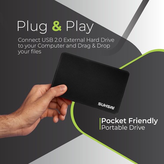 Externe Harde Schijf 500 GB - Draagbare SSD Opslag en Back-up voor PC, Laptop en Mac - USB 2.0 van Merkloos — afbeelding 3