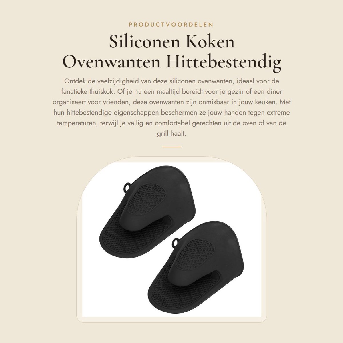 Dailygoods- Ovenwanten 2 Stuks Hittebestendig - Siliconen Ovenwanten - Koken Pinch Mitts - Antislip - Zwart - Duurzaam Materiaal - Pannenlappen