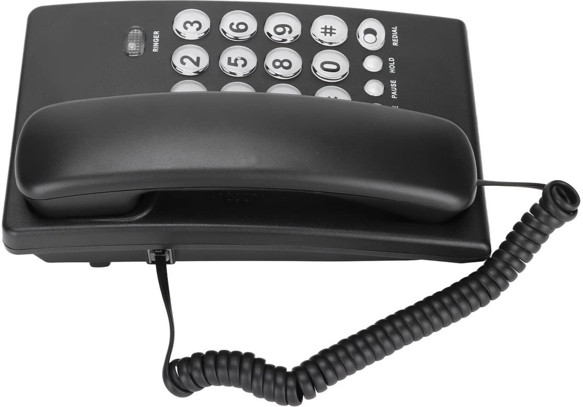 Dailygoods- Vaste Telefoon - Eenvoudig Ontwerp - Grote Toetsen - Desktopeenheid - Voor Senioren - Kwaliteitsvol Gebruik