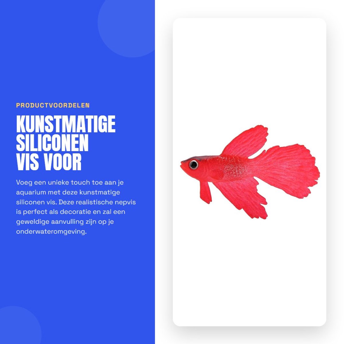 Dailygoods - Kunstmatige Siliconen Vis voor Aquariumdecoratie