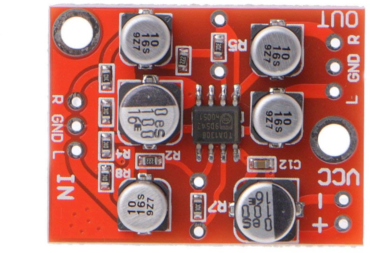 Audio Voorversterker Module - Stereo Preamplifier - Muziek Luisteren - Kompakt Chip Design - 33 x 25 mm - Groen