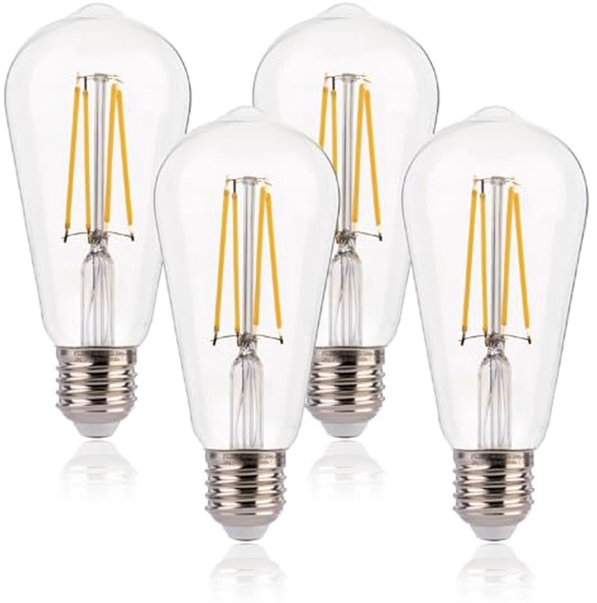 Dimbare Gloeilamp - Vintage Edison Lamp - Sfeerverlichting Creëren - Energiebesparend Filament - 4 Watt - Warm Wit
