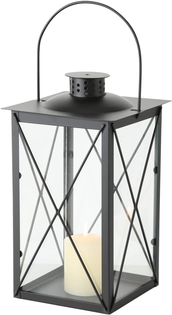 Decoratieve Lantaarn - Buitenlamp - Sfeerverlichting Creëren - Robuust IJzer - 17x17x30 cm