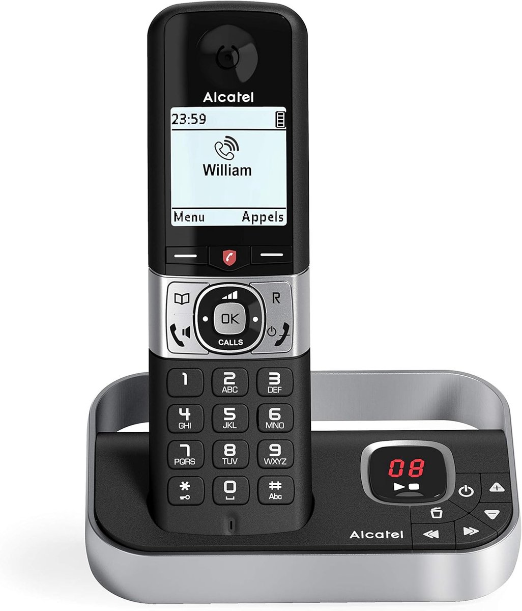 Draadloze Telefoon - Vaste Telefoon - Thuis Bellen - Antwoordapparaat 50 Minuten - 200 Contacten - Zwart