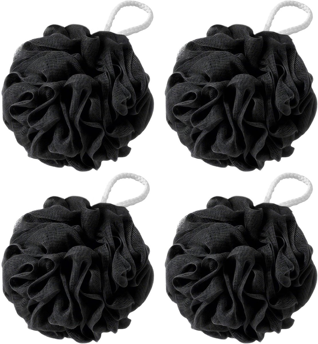 Dailygoods - flintronic 4 stuks badspons, zwart