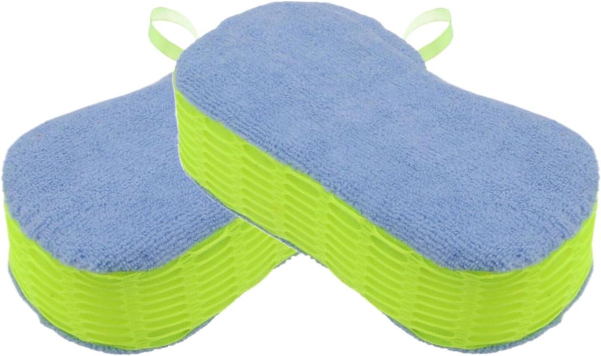 Auto Spons Set - Reinigingssponzen - Auto Wassen - Extra Groot Formaat - 21x11.5x6 cm - B