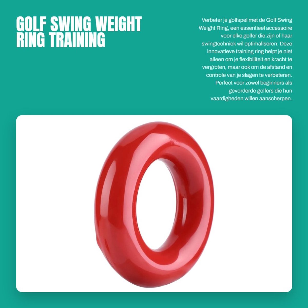 Dailygoods- Swinggewicht Ring - Golftrainingsmateriaal - Golf Training - Golf Accessoire - Verhoogt flexibiliteit en kracht - Ideaal voor golfers - Golftraining