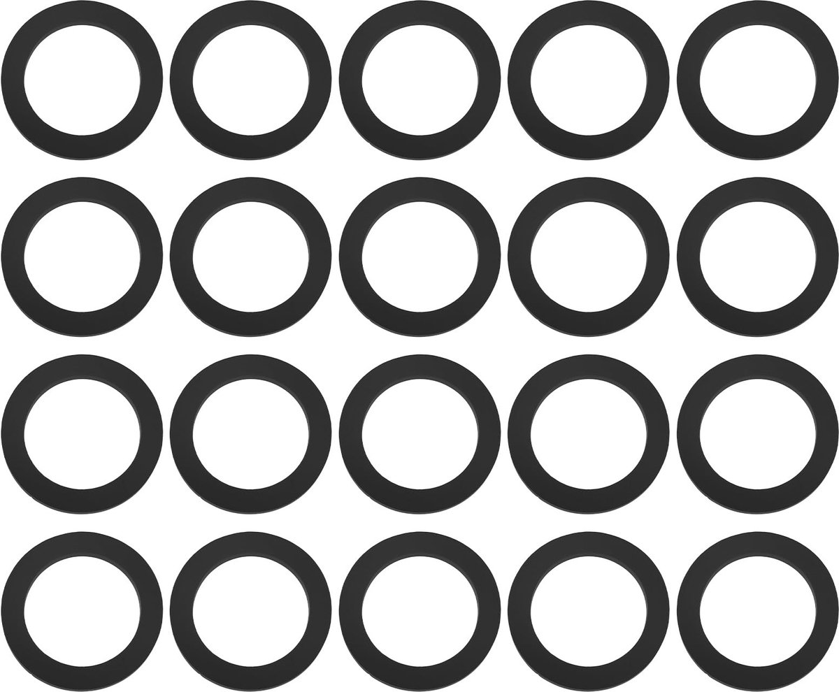 Dailygoods- Rubberen Ringen 20 Stuks - Platte Pakkingen 25 mm x 35 mm x 3 mm - Antislip Functie - Voor Halter Fitnessapparatuur - Onderhoud en Sanitair