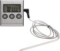 Dailygoods- Vleesthermometer Hoogwaardig Materiaal - Digitale Thermometer - Kooksonde - Timerfunctie - Grote Schermweergave - Magneet Achterkant - Voedselthermometer