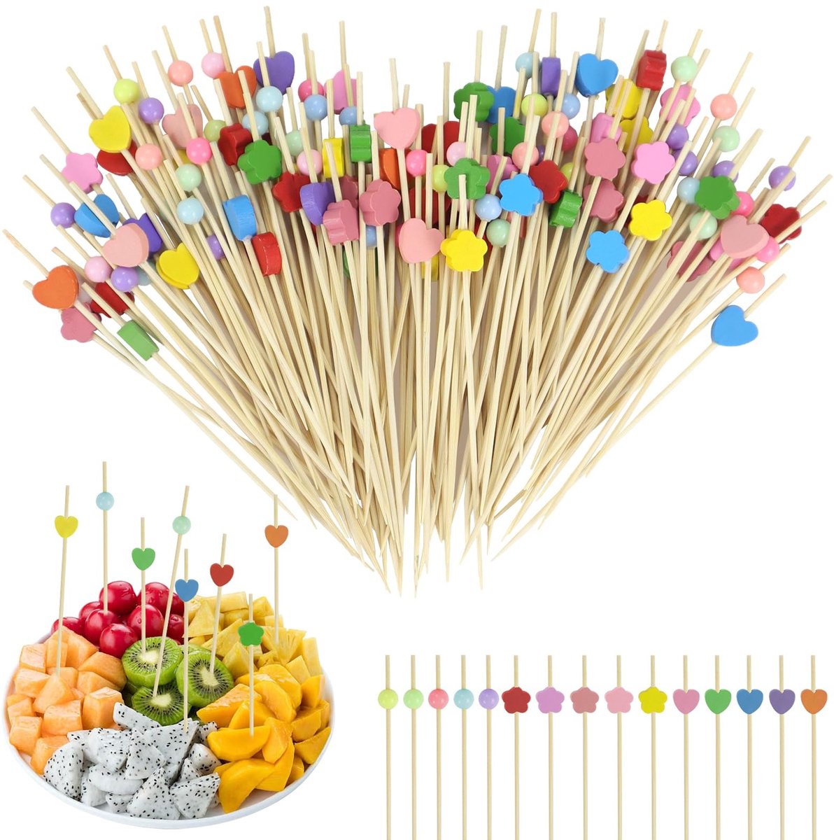 Houten cocktailstokjes - decoratie voor aperitief - 300 stuks