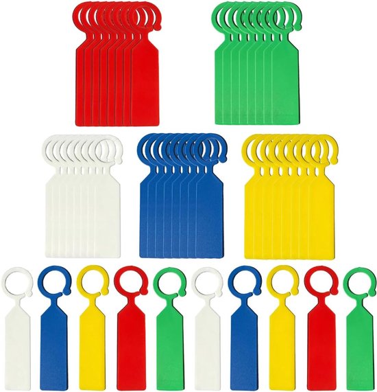 Plantenetiketten Set - Tuin Labels - Planten Markeren - Waterdicht PVC Materiaal - 11 cm 50 Stuks - Kleurrijk