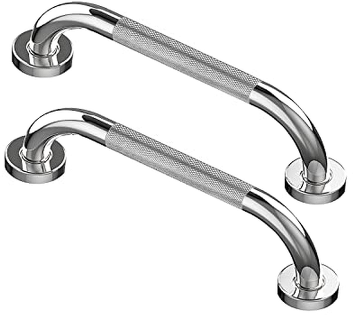 Badkamer handgrepen - Douchesteunen - Veiligheid verhogen - Roestvrij staal - 30 cm - Zilver