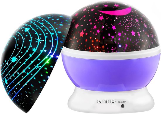 Sterrenhemel Projector - Nachtlamp Sterren - Sfeer Creëren - Oneindig Universum - 15x15x15 cm - Paars — afbeelding 5