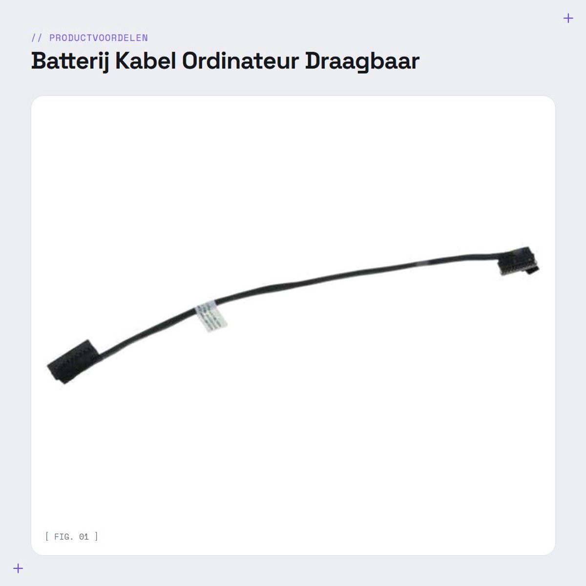 Dailygoods - Dailygoody - Batterij Kabel Ordinateur Draagbaar - Vervangingskabel - 9.7 inch - Geschikt voor Dell Latitude - Veilig verpakt - Ideaal voor onderweg