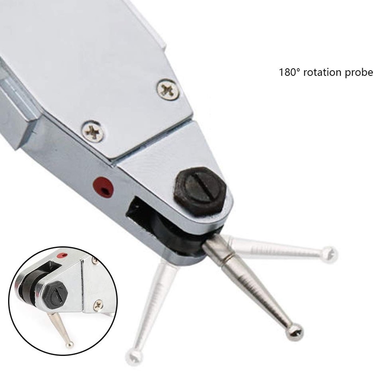 Dailygoods- Meetklok 0-40-0 - 0-0,8 mm bereik - 0,01 mm precisie - Zwaluwstaartbevestiging - 180° roterende sonde - Robijn/wolfraamstaal - Meetindicator
