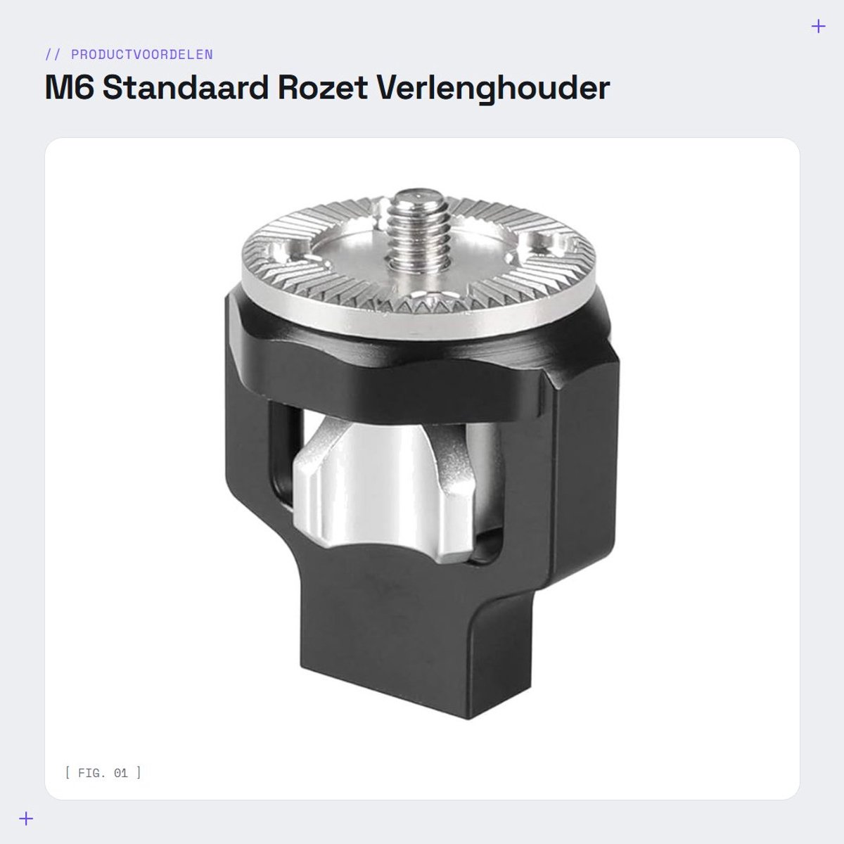 Dailygoods- Verlenghouder M6 - Hoogwaardige Aluminiumlegering - Roestvrij Staal - Lichtgewicht - Comfortabele Grip - Verlenging voor Handvat - Rozetadapter