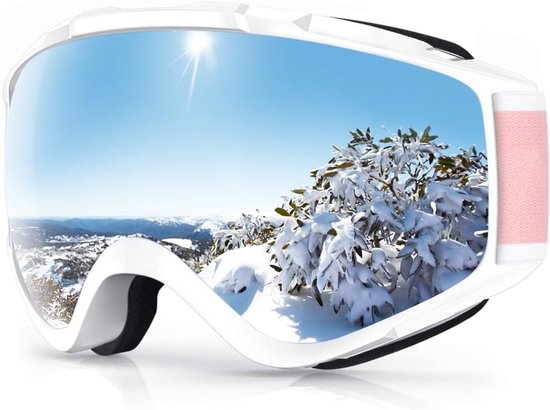Ski Bril - Sneeuwbril Snowboard - Wintersport Bescherming - OTG Overhelm Compatibel - 19 x 10 cm - Zwart