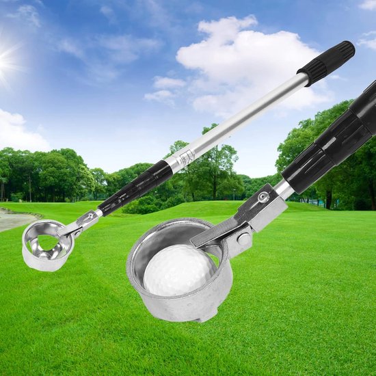 Telescopische Bal Retriever - Ballengrijper - Golf Ballen Vinden - Verstelbare Lengte - 203 cm - Zilver — afbeelding 2