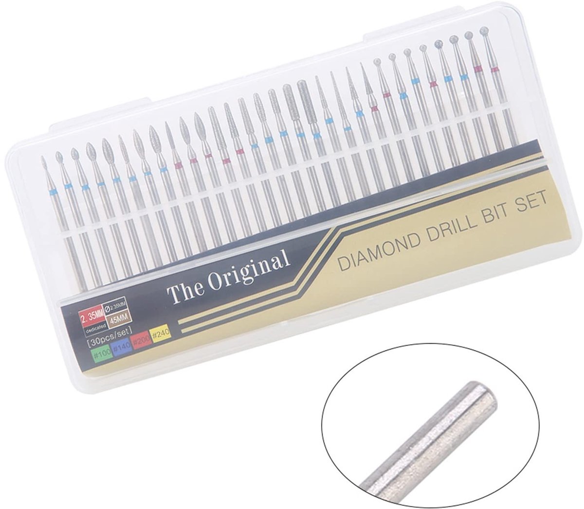 Dailygoods - Professionele Boor Nail Bit Set voor Manicure, 30 Stuks