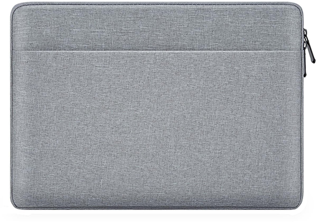 Dailygoods - 15,6 Inch Laptop Sleeve Case Compatibel met 15,6” 16” Chromebook Notebook Computer, Slanke Waterdichte Polyester Laptop Hoes met Zak, Grijs