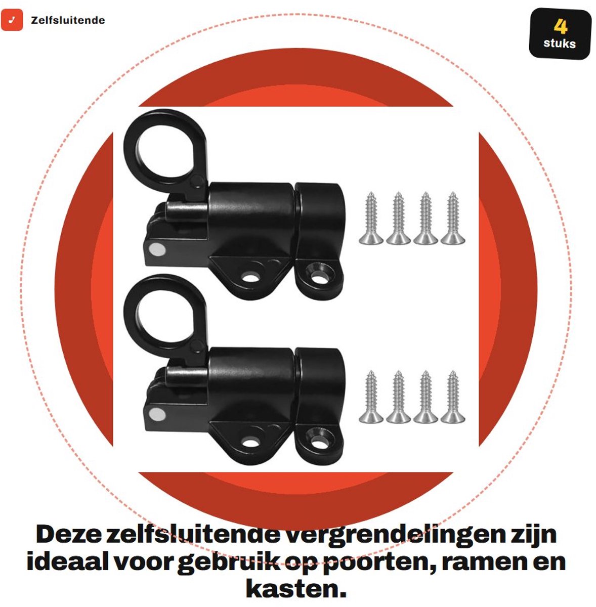 Dailygoods- Vergrendelingen 2/4 Stuks - Zelfsluitende Vergrendeling