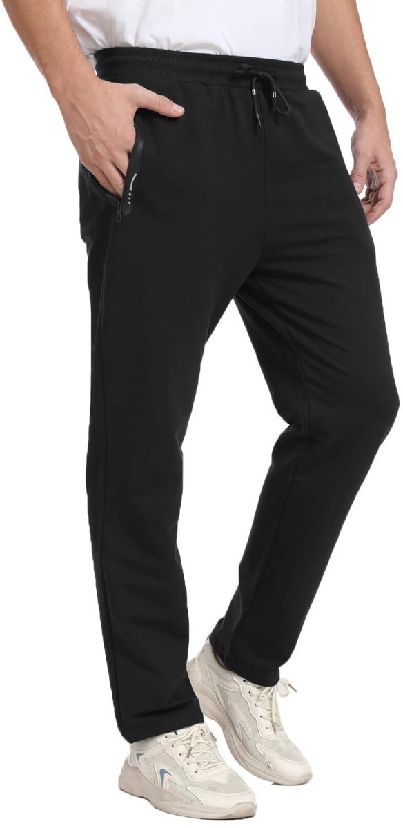 Dailygoods- Joggingbroek Heren - Katoenen Sportbroek - Verstelbare Tailleband - Twee Zakken met Ritssluiting - Ademend en Lichtgewicht - Comfortabel voor Sport en Vrijetijd