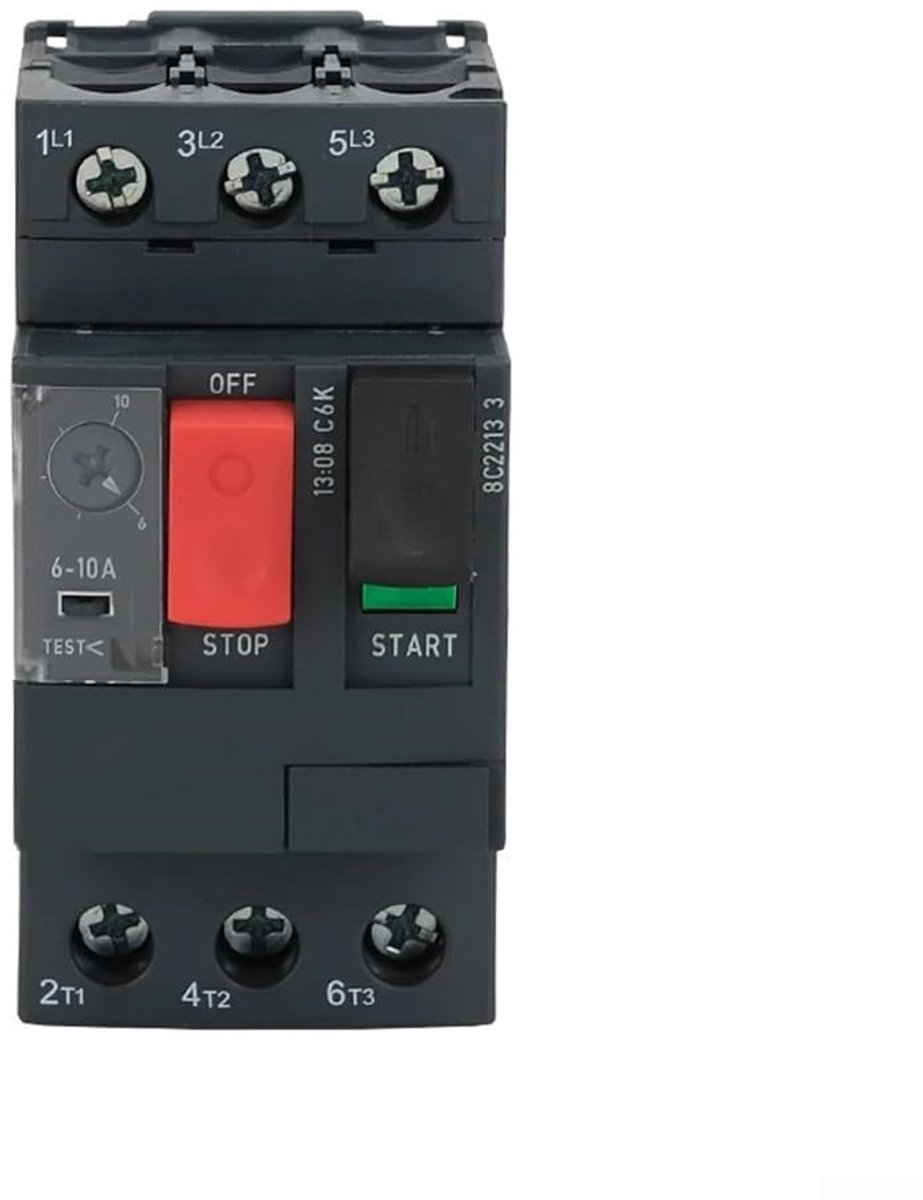 Motor Starter Bescherming - Stroomonderbreker Schakelaar - Industriële Motoren Beveiligen - Thermisch Magnetisch Beveiligd - 24-32A - Zwart