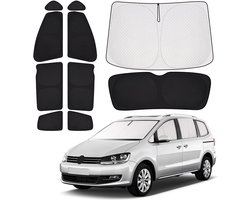 Dailygoods - ZATOOTO Zonwering voor de auto, geschikt voor VW Sharan 2010-2020, inkijkbescherming auto voor voorruit, zijramen en achterruit, complete set warmte-isolatie en privacybescherming