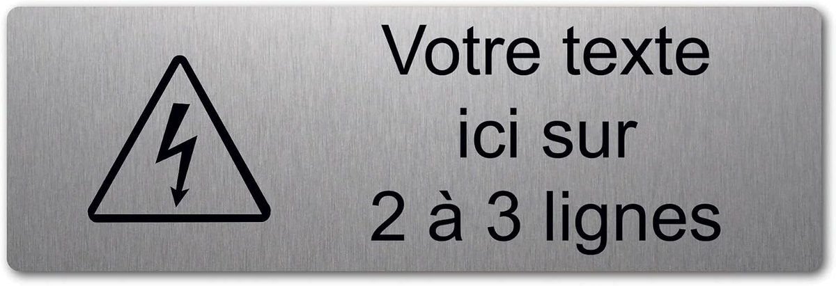Gepersonaliseerd Bord - Naamplaatje Gravure - Decoratie Huis - Zelfklevend Aluminium - 30 x 10 cm - Geborsteld Aluminium