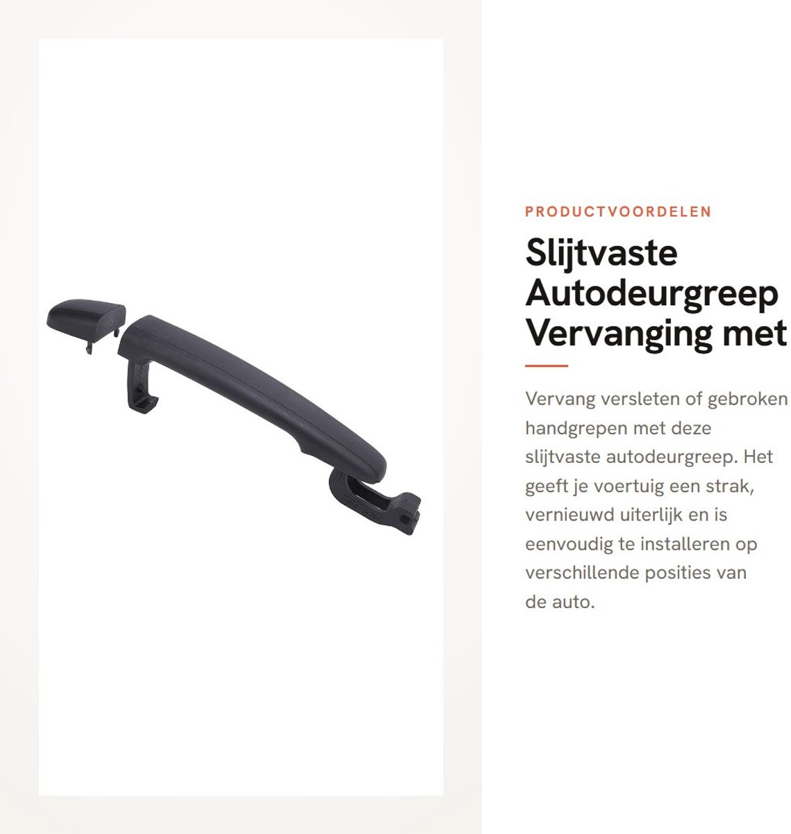 Dailygoods- Autodeurgreep Slijtvaste Vervanging - C2/C3 I/C3 Pluriel - Eenvoudige Installatie - Verbeterde Esthetiek - Strak Uiterlijk - Deurklink