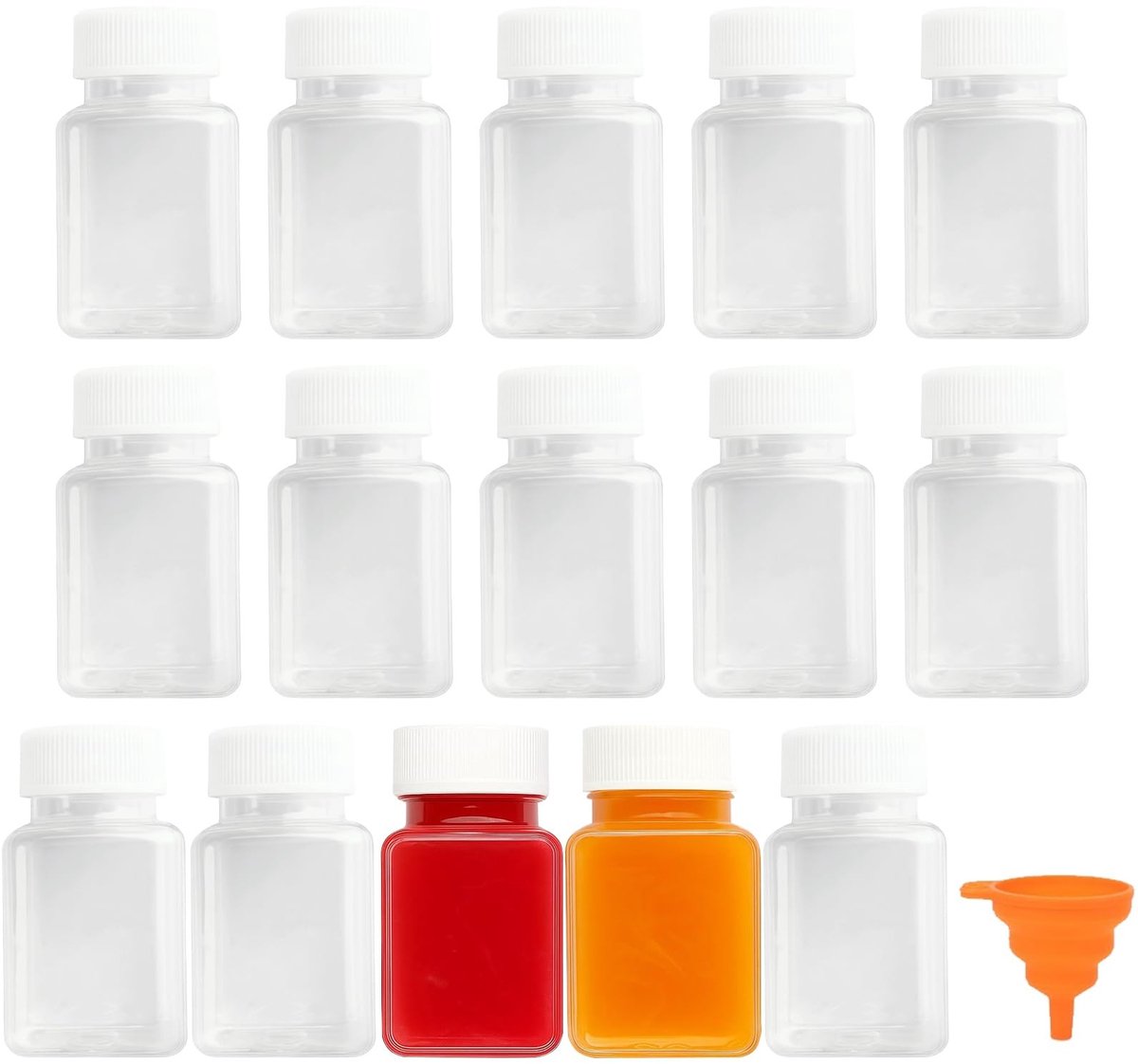Dailygoods- Kunststof Fles 100 ml - 15 Stuks - Herbruikbaar - Lekvrije Sluiting - Transparant - Robuust PET-Kunststof - Flesje