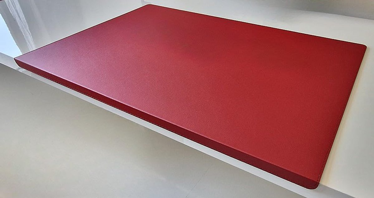 Bureauonderlegger Hoek - Bureau mat - Bureau beschermen - Met randbescherming - 60 x 38 cm - Rood